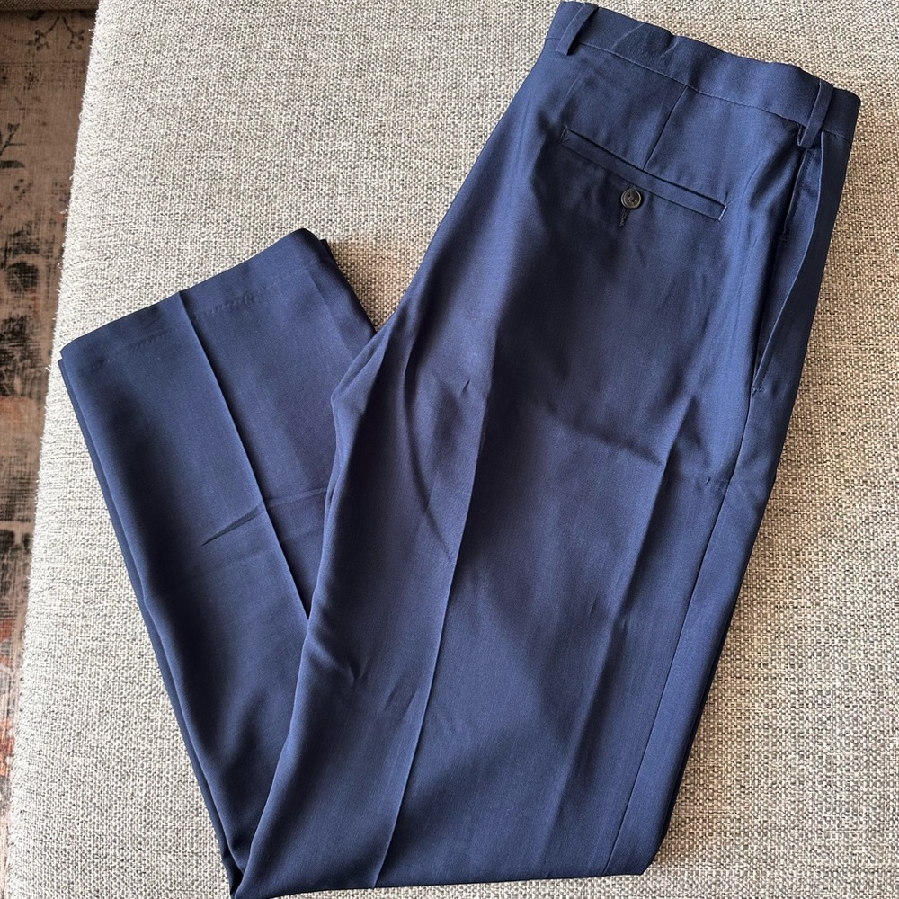 Navy Haggar Clothing Dress Pants